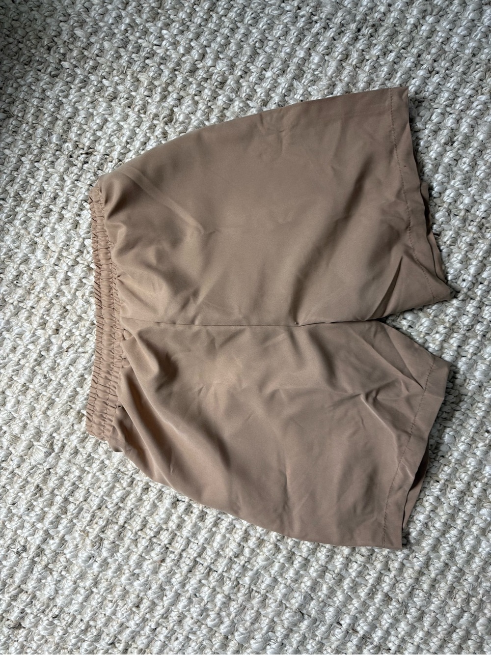 Neutral Tan Drawstring Shorts - Picture 3 of 3